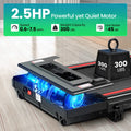 2 in 1 Walking Pad Treadmill with Incline, 2.5HP Under Desk Treadmill with Handle Remote Control & LED Touch Screen for Home Office Workout, 300 lb Weight Capacity Black & Green