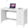 Computer Desk Study Writing Desk Home Office Workstation with 3 Drawers Black