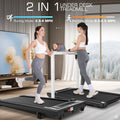Under Desk Treadmill with Remote Control, LED Touch Screen Treadmill Ultra - Quiet, 300 lb Weight Capacity Walking Pad Treadmill for Home Office, Black