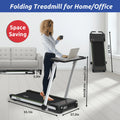 Redliro Folding Treadmills with Desk Adjustable Height 265 lb 2.25HP Walking Machine for Home Office