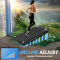 2 in 1 Walking Pad Treadmill with Incline, 2.5HP Under Desk Treadmill with Handle Remote Control & LED Touch Screen for Home Office Workout, 300 lb Weight Capacity Black & Green