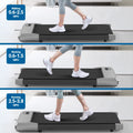 Walking Pad 2 in 1 Under Desk Treadmill, 2.5HP Low Noise Walking Pad Running Jogging Machine with Remote Control for Home Office, Lightweight Portable Desk Treadmill Installation Free