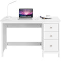 Computer Desk Study Writing Desk Home Office Workstation with 3 Drawers Black