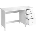 Computer Desk Study Writing Desk Home Office Workstation with 3 Drawers Black