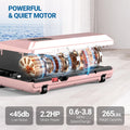 Walking Pad 2 in 1 Under Desk Treadmill, 2.5HP Low Noise Walking Pad Running Jogging Machine with Remote Control for Home Office, Lightweight Portable Desk Treadmill Installation Free