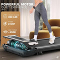 Under Desk Treadmill with Remote Control, LED Touch Screen Treadmill Ultra - Quiet, 300 lb Weight Capacity Walking Pad Treadmill for Home Office, Black