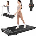 Under Desk Treadmill with Remote Control, LED Touch Screen Treadmill Ultra - Quiet, 300 lb Weight Capacity Walking Pad Treadmill for Home Office, Black