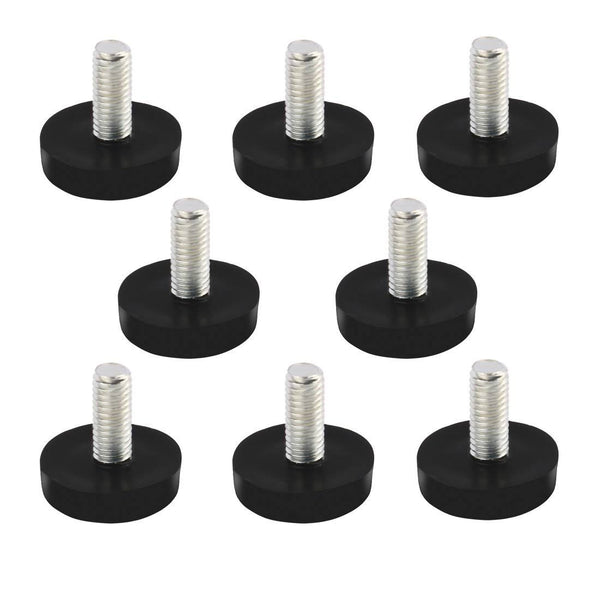Home Office Table Desk Glide Leveling Foot M6x15mm Thread Black 8pcs
