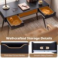 Tangkula Mid Century Modern Computer Desk for Home Office & Compact Spaces