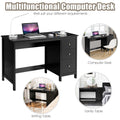 Computer Desk Study Writing Desk Home Office Workstation with 3 Drawers Black