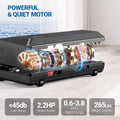 Walking Pad 2 in 1 Under Desk Treadmill, 2.5HP Low Noise Walking Pad Running Jogging Machine with Remote Control for Home Office, Lightweight Portable Desk Treadmill Installation Free