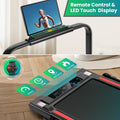 2 in 1 Walking Pad Treadmill with Incline, 2.5HP Under Desk Treadmill with Handle Remote Control & LED Touch Screen for Home Office Workout, 300 lb Weight Capacity Black & Green