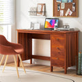 Computer Desk with 3 Storage Drawers, 48" Modern Home Office Desk with Spacious Desktop, Compact Study Writing Desk Workstation for Bedroom