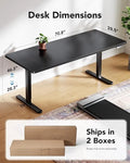 UANUO 48 x 24 in Electric Standing Desk, Height Adjustable Table with Headphone Hooks & Cable Manager, Sit to Stand up Desk for Home Office, Vintage Brown