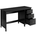 Computer Desk Study Writing Desk Home Office Workstation with 3 Drawers Black