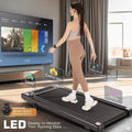 Under Desk Treadmill with Remote Control, LED Touch Screen Treadmill Ultra - Quiet, 300 lb Weight Capacity Walking Pad Treadmill for Home Office, Black