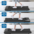 Walking Pad 2 in 1 Under Desk Treadmill, 2.5HP Low Noise Walking Pad Running Jogging Machine with Remote Control for Home Office, Lightweight Portable Desk Treadmill Installation Free