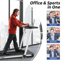 Redliro Folding Treadmills with Desk Adjustable Height 265 lb 2.25HP Walking Machine for Home Office