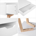 Homfa White Desk with Drawers, Study Work Desk Table for Home Office Writing